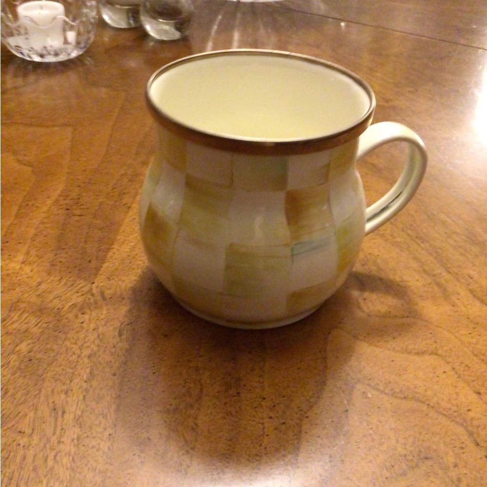 McKenzie Childs enamel coffee mug